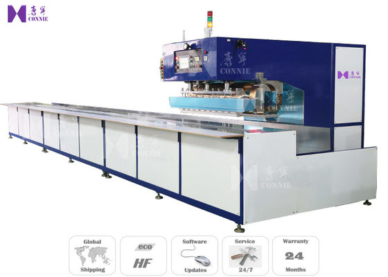 चीन एचएफ प्रदर्शनी तम्बू तिरपाल वेल्डिंग मशीन स्लाइड तालिका पीएलसी टच स्क्रीन एचएमआई नियंत्रण कक्ष के साथ फैक्टरी