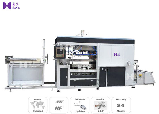 चीन पूर्ण ऑटो वैक्यूम ब्लिस्टर पीवीसी ट्रे lids के लिए मशीन बनाने 25-45 पीसीएस / min गठन फैक्टरी